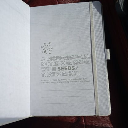 Biodegradable Notebook With Daisy Seeds