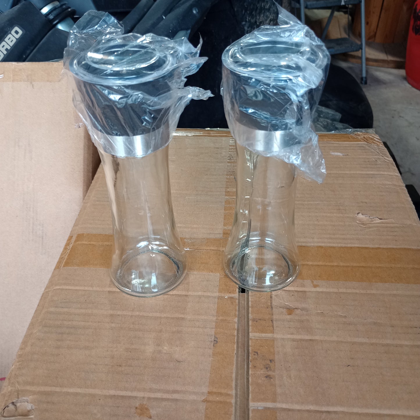 Glass Salt and Pepper Grinder Set